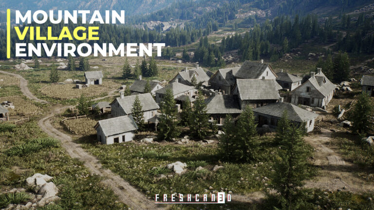 Mountain Village Environment (Village,  Modular Village Houses, Village Props) download