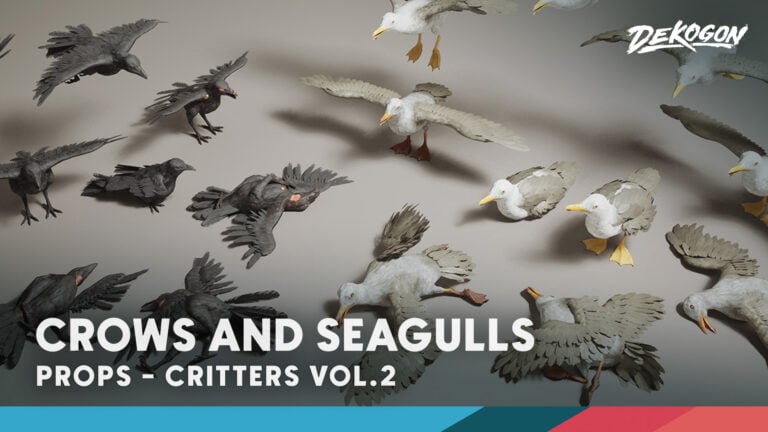 Critters VOL.2 – Crows & Seagulls (Nanite and Low Poly w/Particle) download