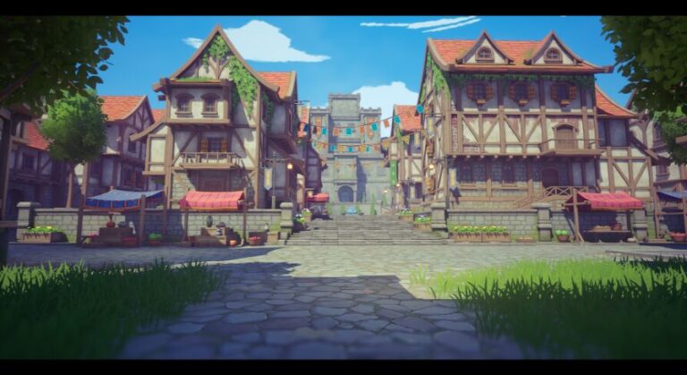 Stylized Medieval Village download