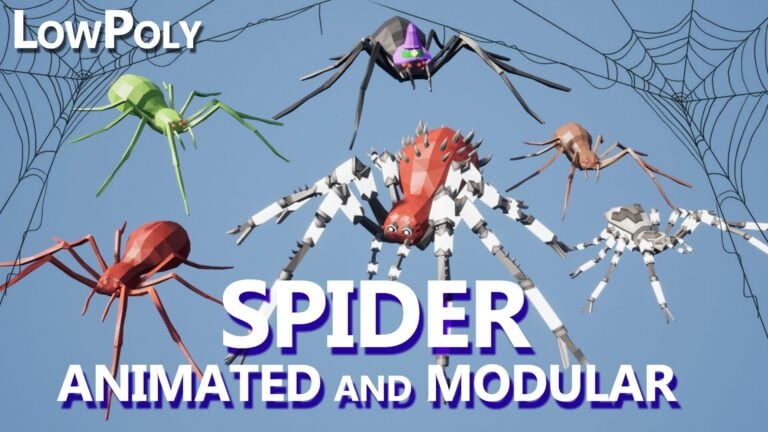 Low Poly Spider – Animated & Modular download