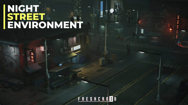 Cyberpunk Night Street ( Cyberpunk Town, Cyberpunk Props , Night City ) download