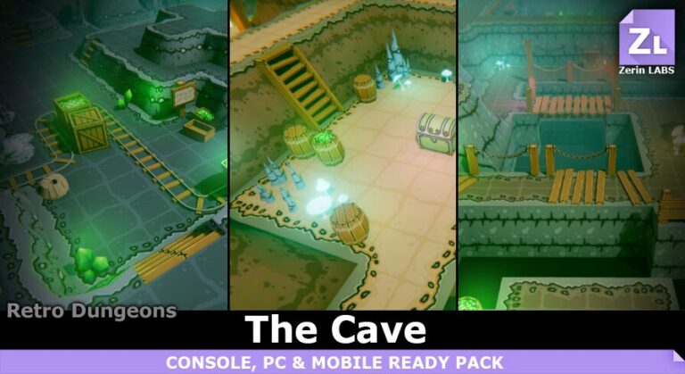 Deepstone Caves – Retro Lowpoly Modular Kit for Pixel-Art Dungeons download