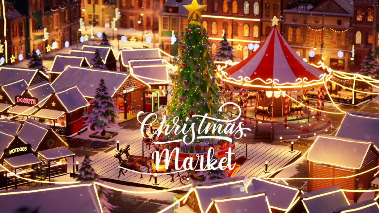 Modular Stylized Christmas Market ( Christmas Modular Environment Exterior ) download