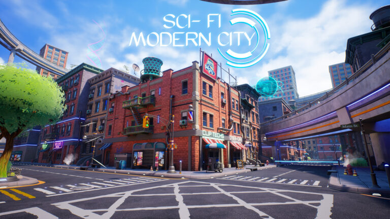 Stylized Sci-Fi Modern City ( Stylized Stylised City Scifi Sci-Fi Scifi Scifi  ) download