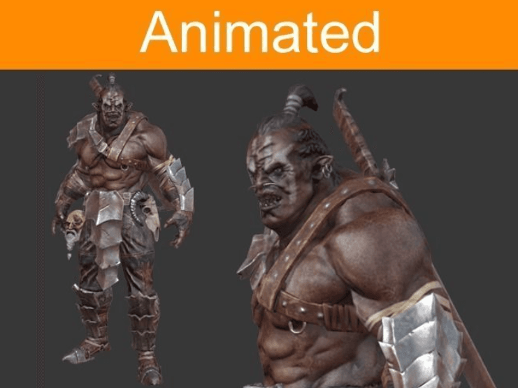 Character Orc Low-poly download