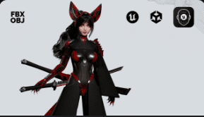 Cosmo Fox Girl / Sci-fi Kitsune download