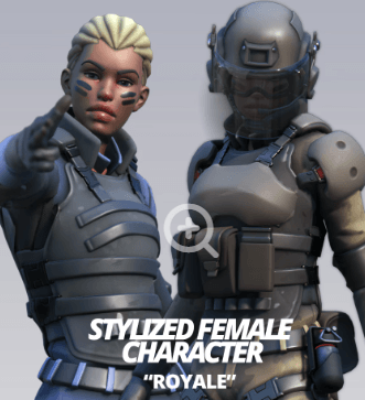 Stylized Military Female download