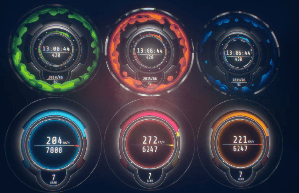 Advanced Sci-Fi UI – Clocks & Gauges download