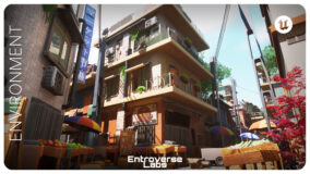 Stylized Japanese Street – Modular Asian Alley Market Pack download