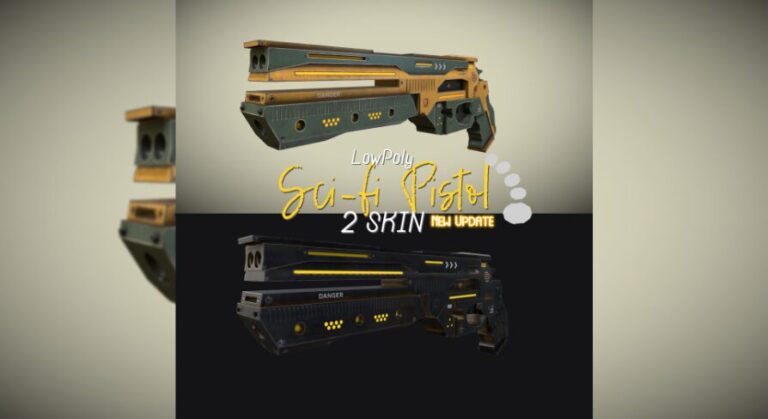 Sci-fi Pistol (LowPoly) download