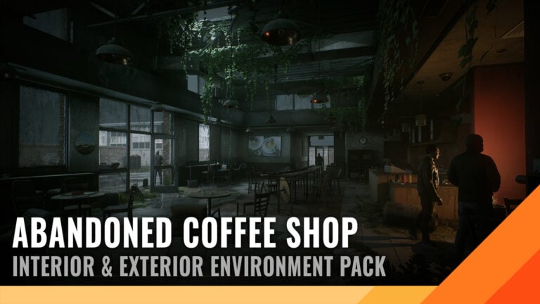 Post Apocalyptic Abandoned Coffee Shop Drive Thru download