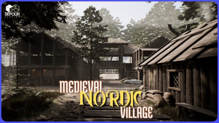 Medieval Nordic Village Environment (Medieval, Exterior, Interior, Modular, PBR) download