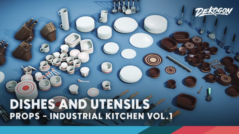 Kitchen/Restaurant Props VOL.1 – Dishes and Utensils download