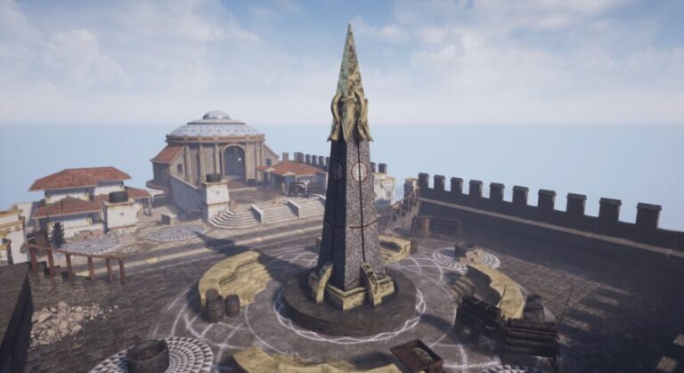 Modular Temple Plaza 4k PBR download