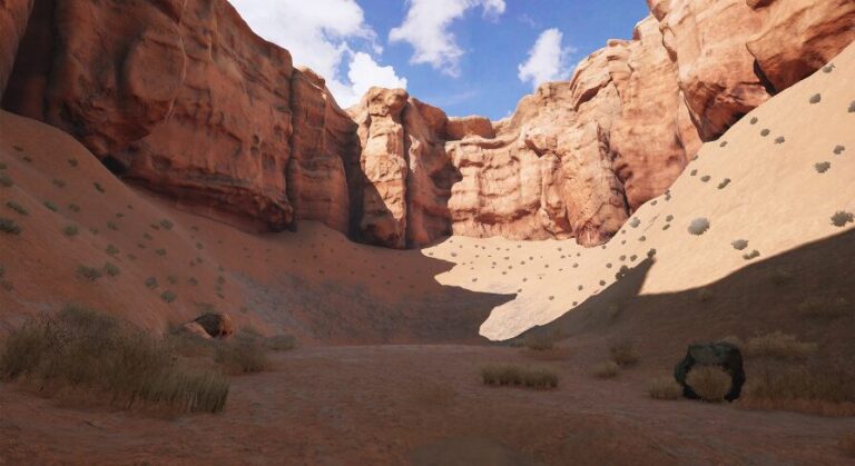 3D Scanned Canyon – Modular Cliffs + Rocks, Grass and more download