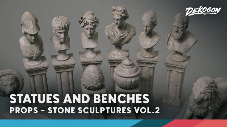 Stone Sculptures VOL.2 – Statues and Benches (Nanite + Low Poly) download