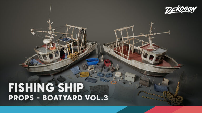 Boatyard VOL.3 – Fishing Ship and Supplies (Nanite and Low Poly) download