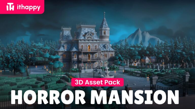 Horror Mansion – Low Poly 3D Models Pack download