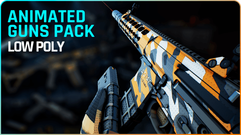 Low Poly Animated – Modern Guns Pack download