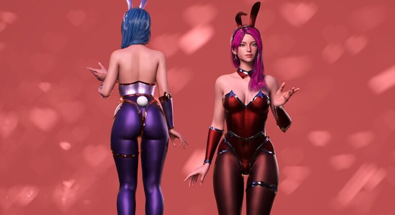 Bunny – Cute Fighting Anime Warrior Girl Realistic MMORPG FPS Stylized Character download