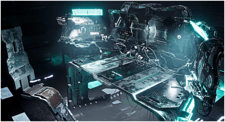 Sci-Fi Modular WorkStation – High Poly Kit Bash – Smart Materials download