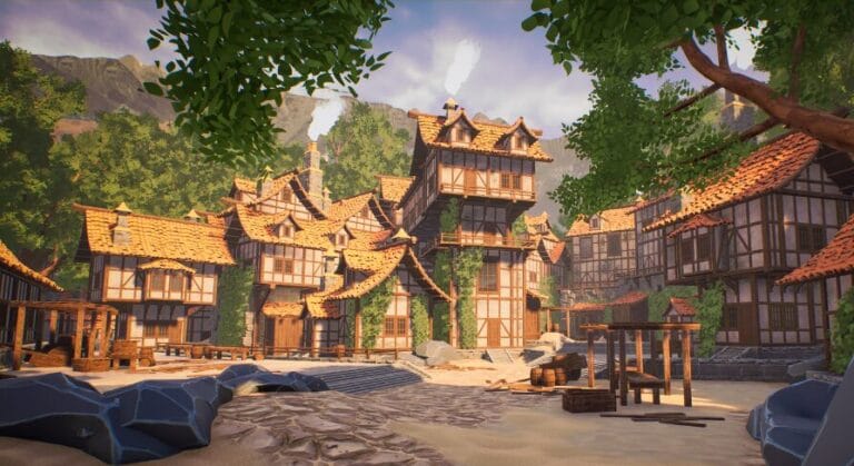 Modular Medieval Town (Stylized Town, Stylized Village, Medieval Village, Town) download