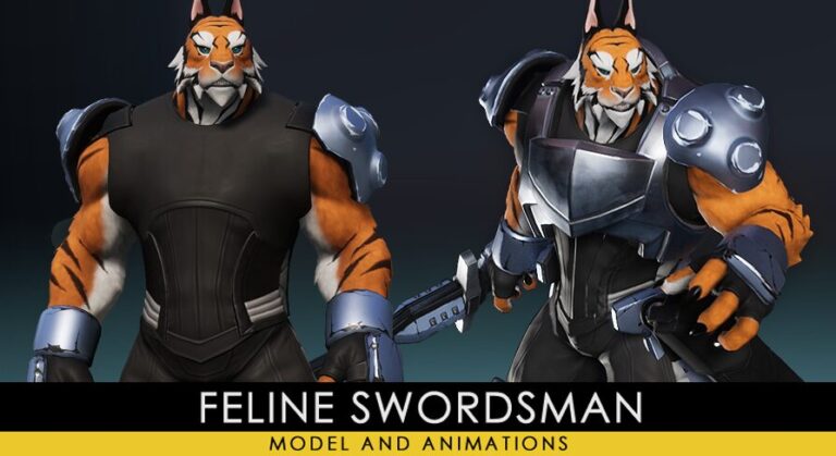 Feline Swordsman Character download