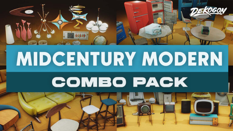 Mid-century Furniture and Props – COMBO Prop Pack (VOL 1-6) download