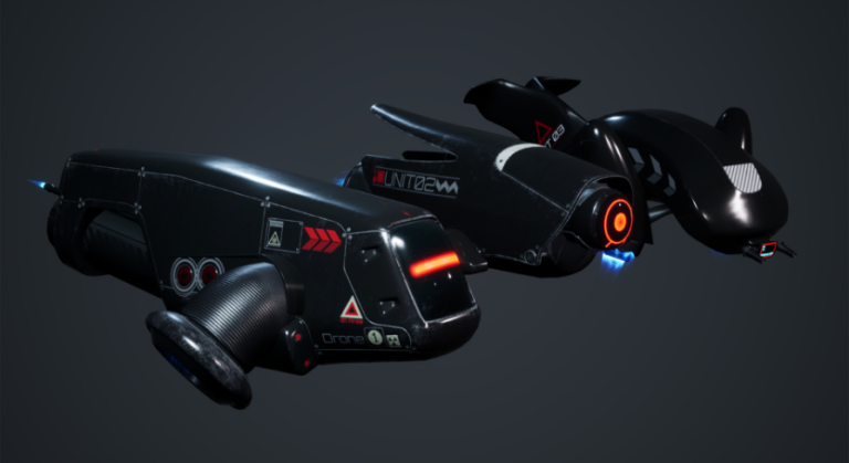SciFi Playable Flying Drones download