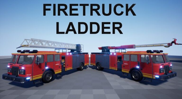 Replicated Drivable Firetruck Ladder & Water download