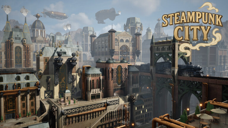 Stylized Steampunk City download