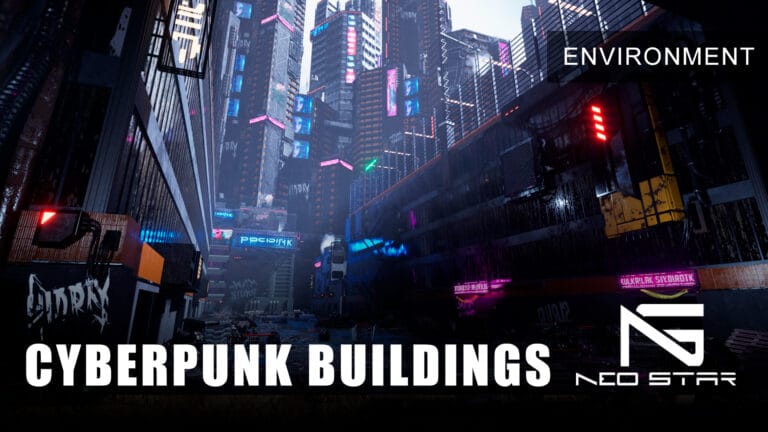 Cyberpunk Buildings Pack download