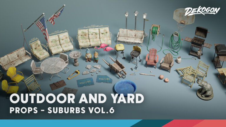 Suburbs VOL.6 – Outdoor and Yard (Nanite and Low Poly) download
