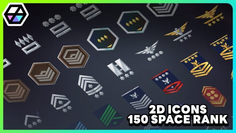 2D Icons – 150 Space Rank download