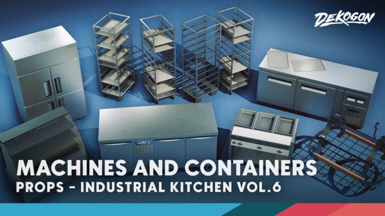 Modern Kitchen/Restaurant Props VOL.6 – Industrial Kitchen Machines / Containers download