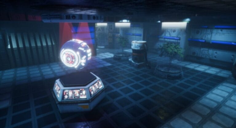 Pro-TEK Sci-Fi PBR Laboratory Interior with Hologram download