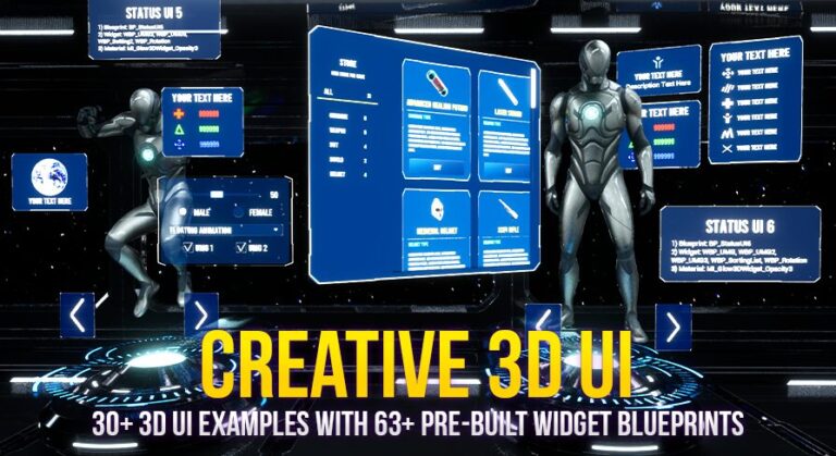 Interactive and Customizable 3D UI Pack download