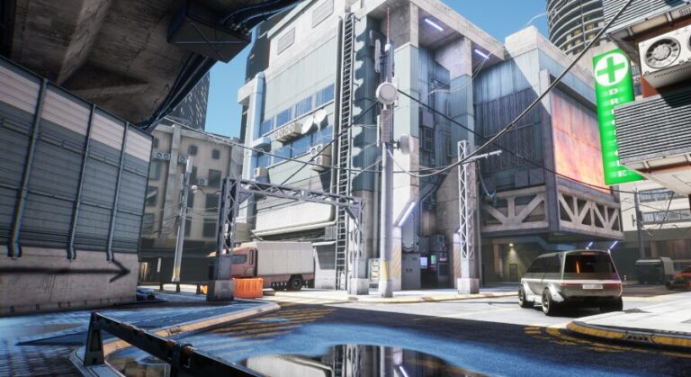 Cyberpunk street assets download