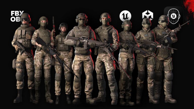 Rapid Fire Military Collection – Modular Army Characters download