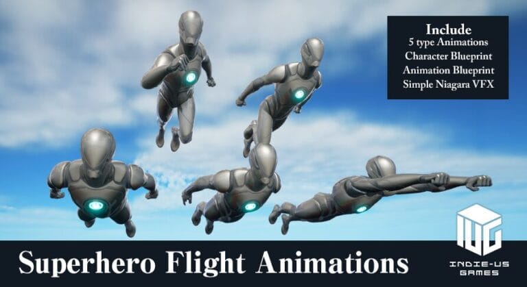 Superhero Flight Animations download