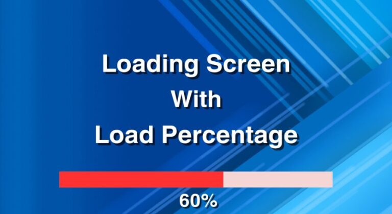 Loading Screen With Load Percentage download