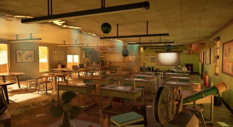 Retro / Modern Classroom Interior Environment ( Modern Classroom ) download