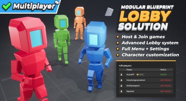 Multiplayer Blueprint Lobby Solution – Template – By Kekdot download
