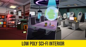 Low Poly Sci-Fi Cyberpunk Interior download