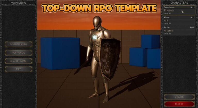 Top Down RPG Template download