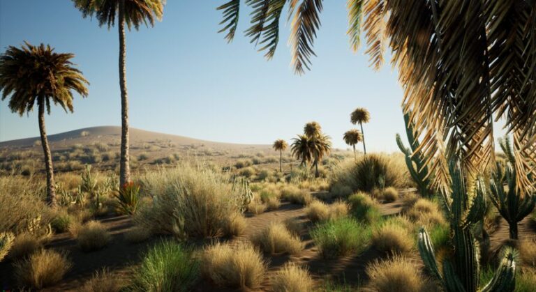 Photorealistic desert landscape 4-4 km download