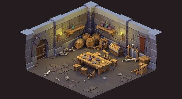 Low Poly Dungeon Asset Pack download