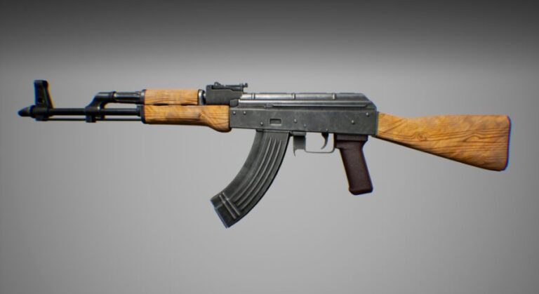 ak47 rifle with character animations FPS/TPS download
