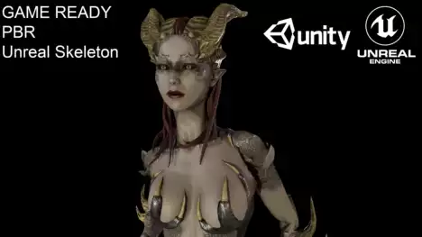 Succubus Low-poly 3D model download
