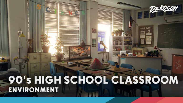 High school Science Lab Classroom – 90’s themed (Day/Night Lighting) download